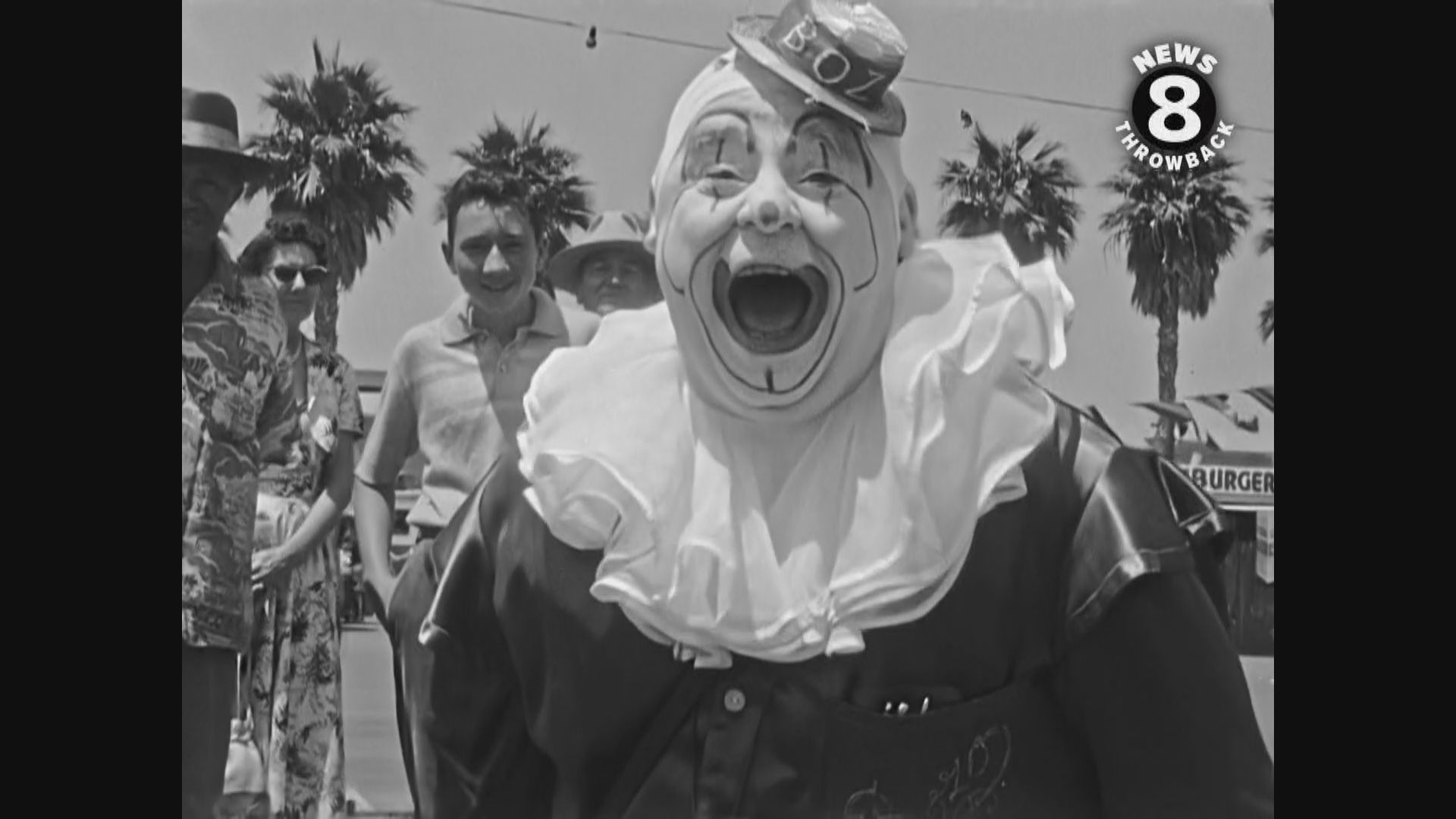 July 20, 1957 Bozo entertains folks at the fair in Del Mar, California.