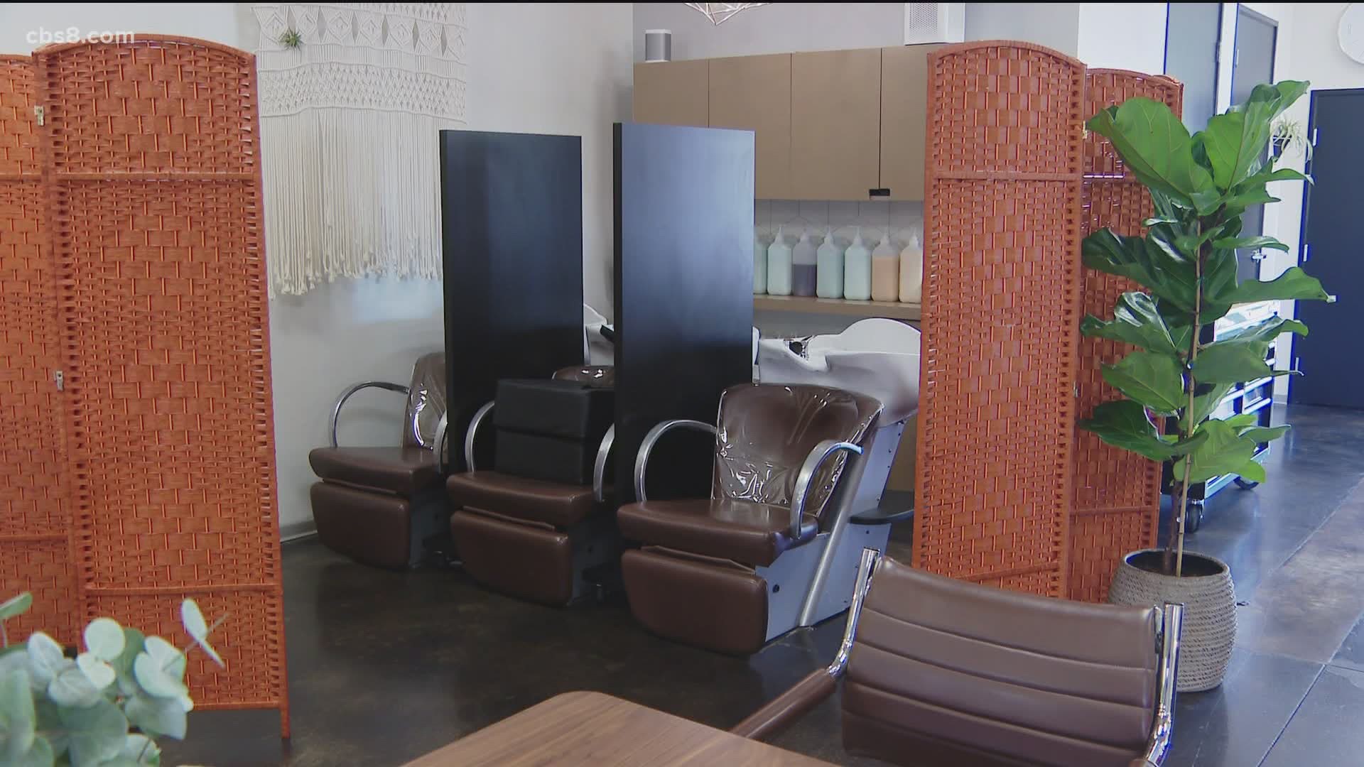 News 8's Abbie Alford reports from Carlsbad on the snag hair salons are facing moving to the streets to do business.