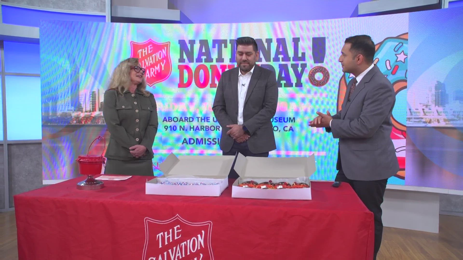 In 1938, the Salvation Army established National Donut Day to honor the "Donut Lassies" during WWI. To celebrate, they're holding a donut eating contest