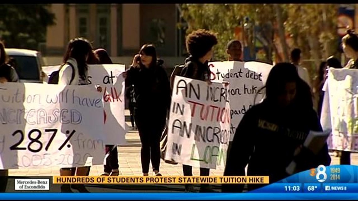 UC San Diego students protest proposed tuition hike | cbs8.com