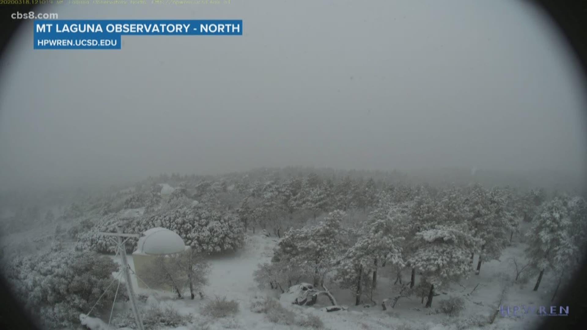 A chance of rain showers will continue Wednesday throughout San Diego County and snow could fall in the mountains, according to the National Weather Service.