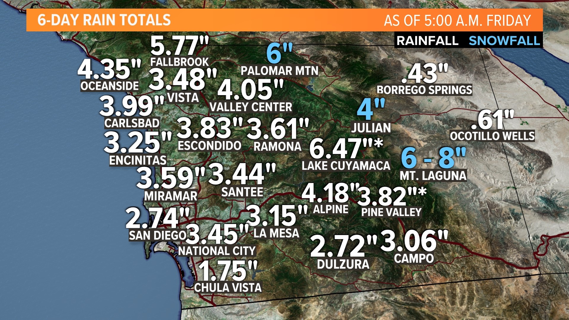 How Much Rain Fell In San Diego During The February Winter Storm | Cbs8.com