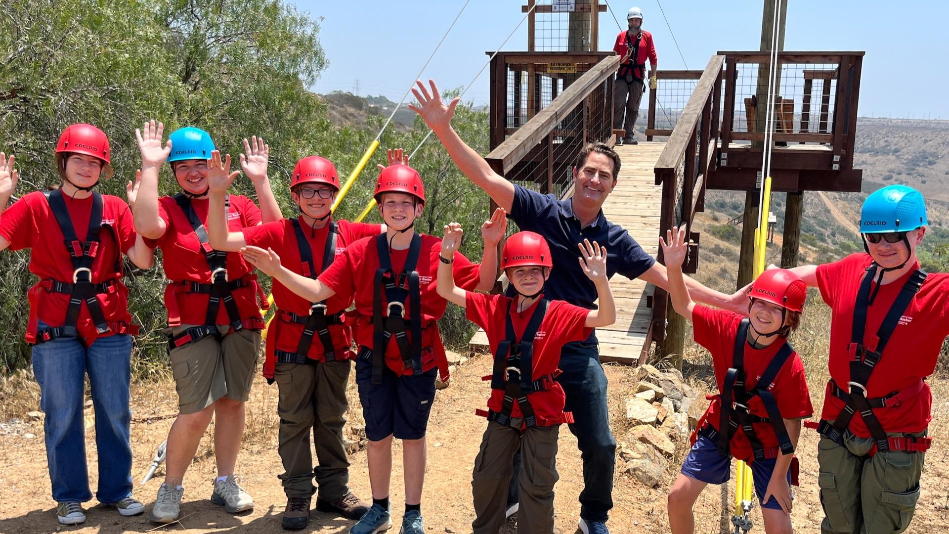 A new 600-foot zip line has opened at Camp Bashor, offering a thrilling outdoor experience for families and groups.