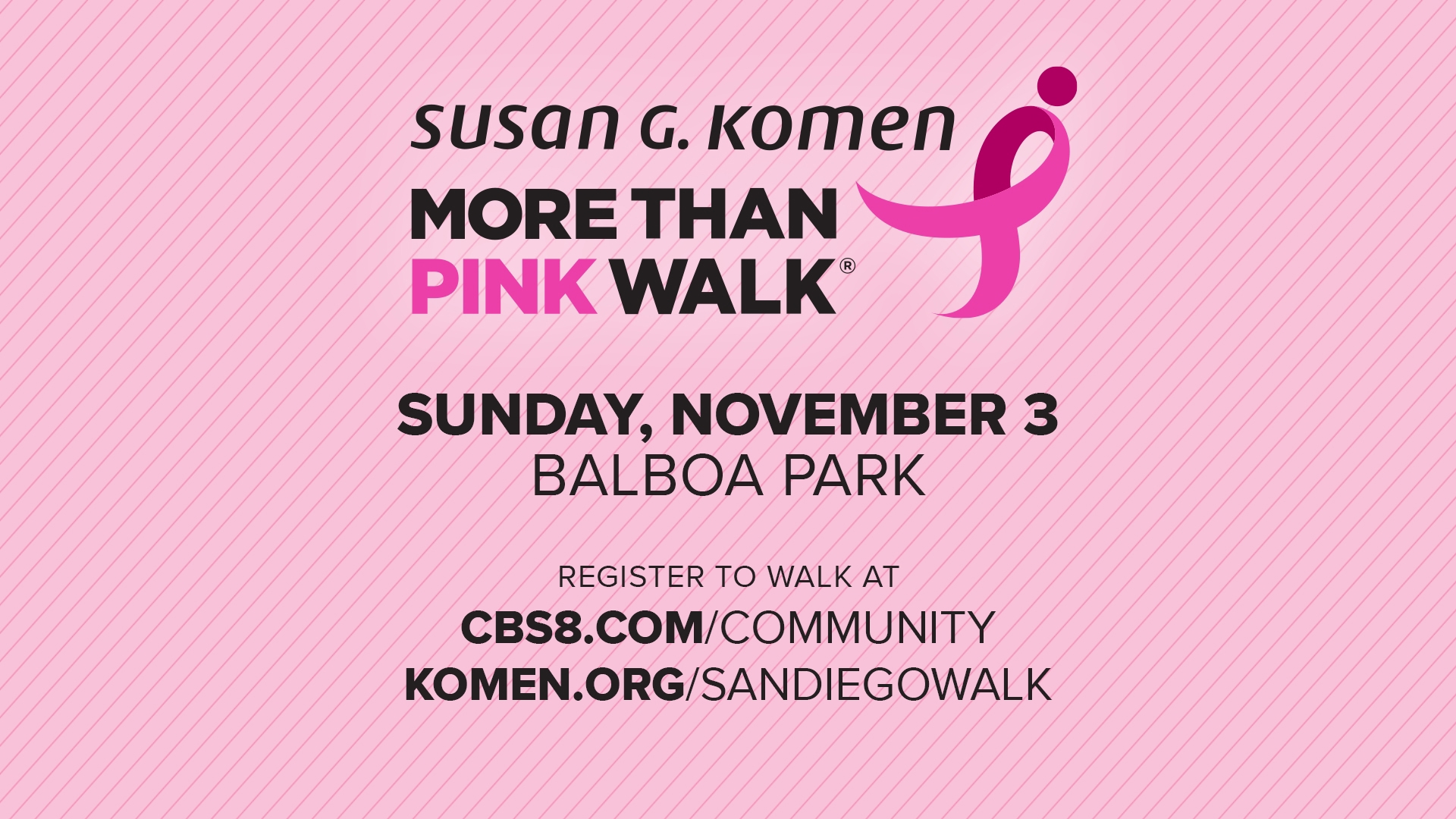 Thousands of our neighbors, family and friends will be walking in Balboa Park on Sunday, November 3 to support those San Diegans impacted by the disease.