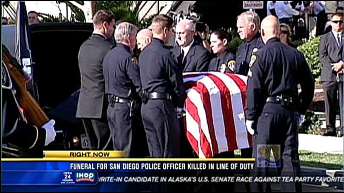 Funeral services for slain San Diego police officer