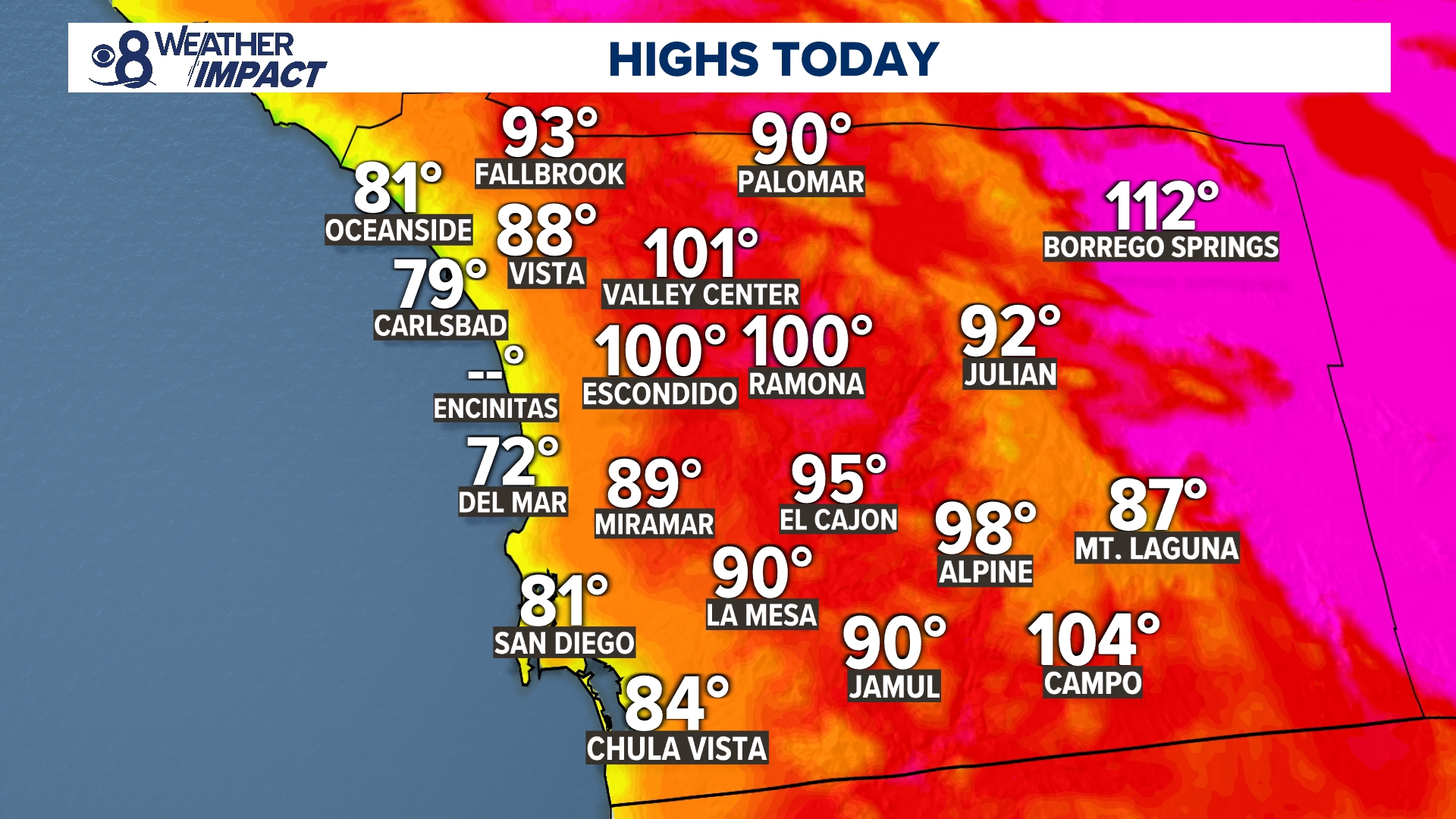 Less Humidity Effect Heat alerts issued across San Diego County as temperatures and humidity ...