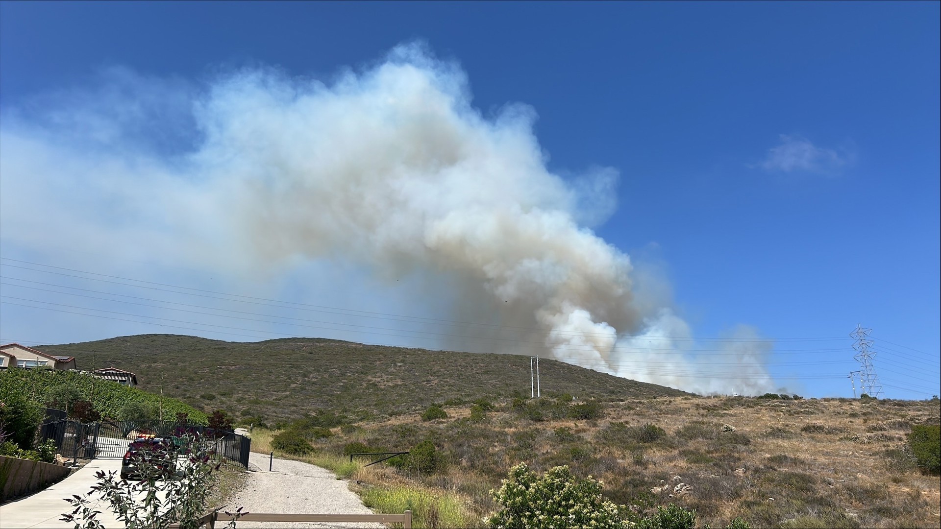 Evacuation orders have been issued near the blaze that started Thursday afternoon in North San Diego County,