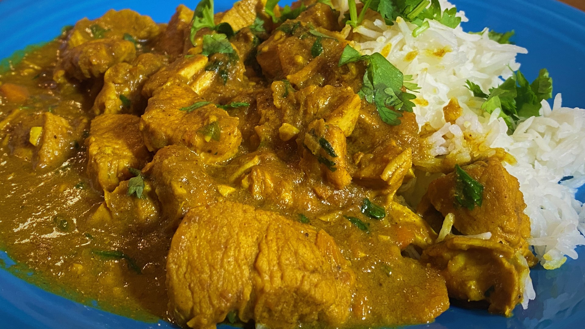 The inspiration for this Curry came from a restaurant in Pacific Beach, World Curry.