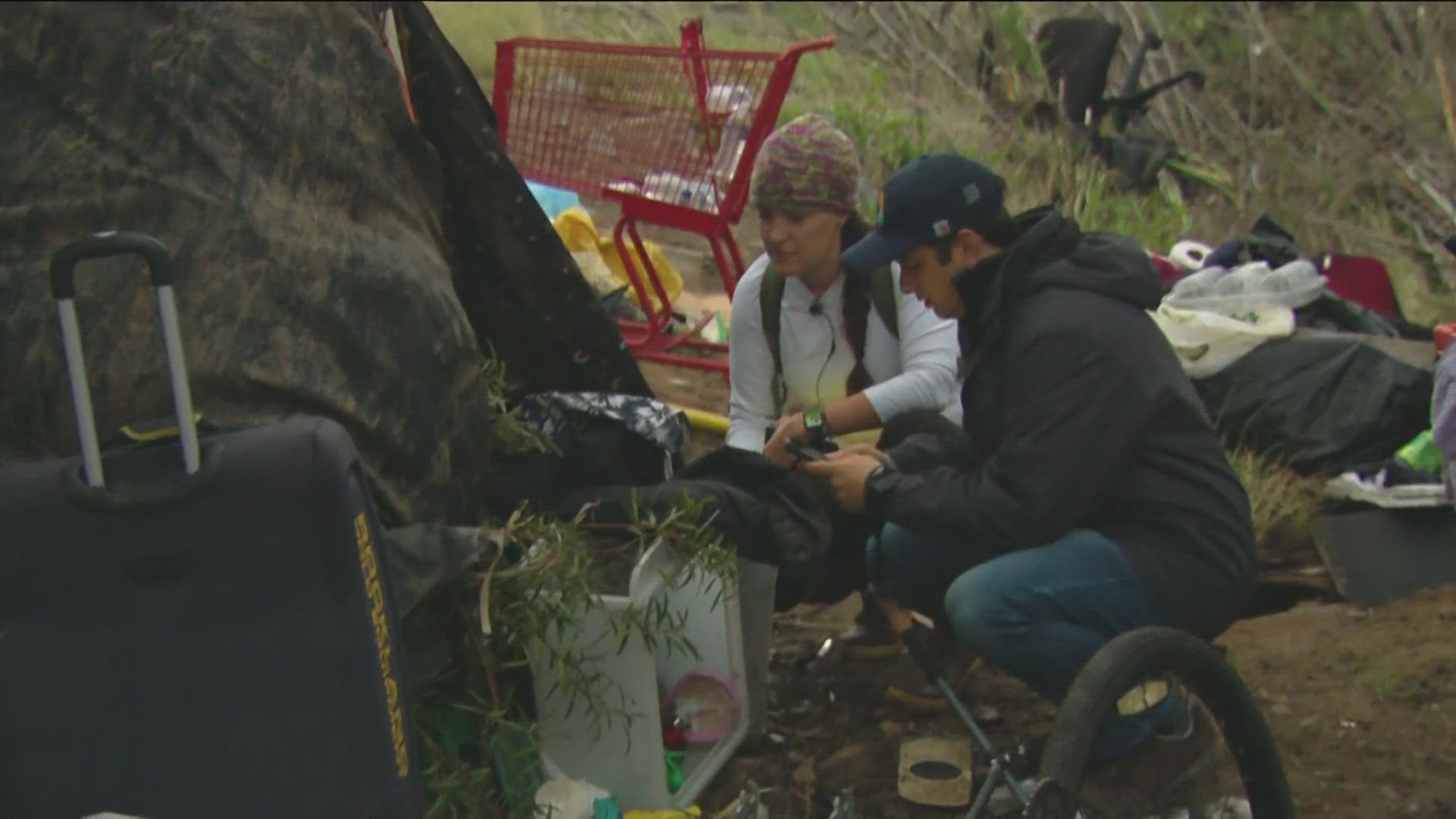 Last fall, they counted 375 people living in the riverbed. But Thursday's count hit 283. Volunteers believe it's because of the recent bad weather and flooding.