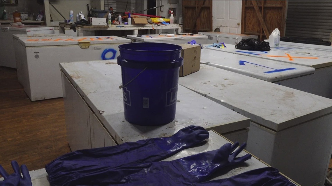 Landlord finally got control of the facility earlier this month and says the stench was overwhelming. He also says many animals were unidentifiable.