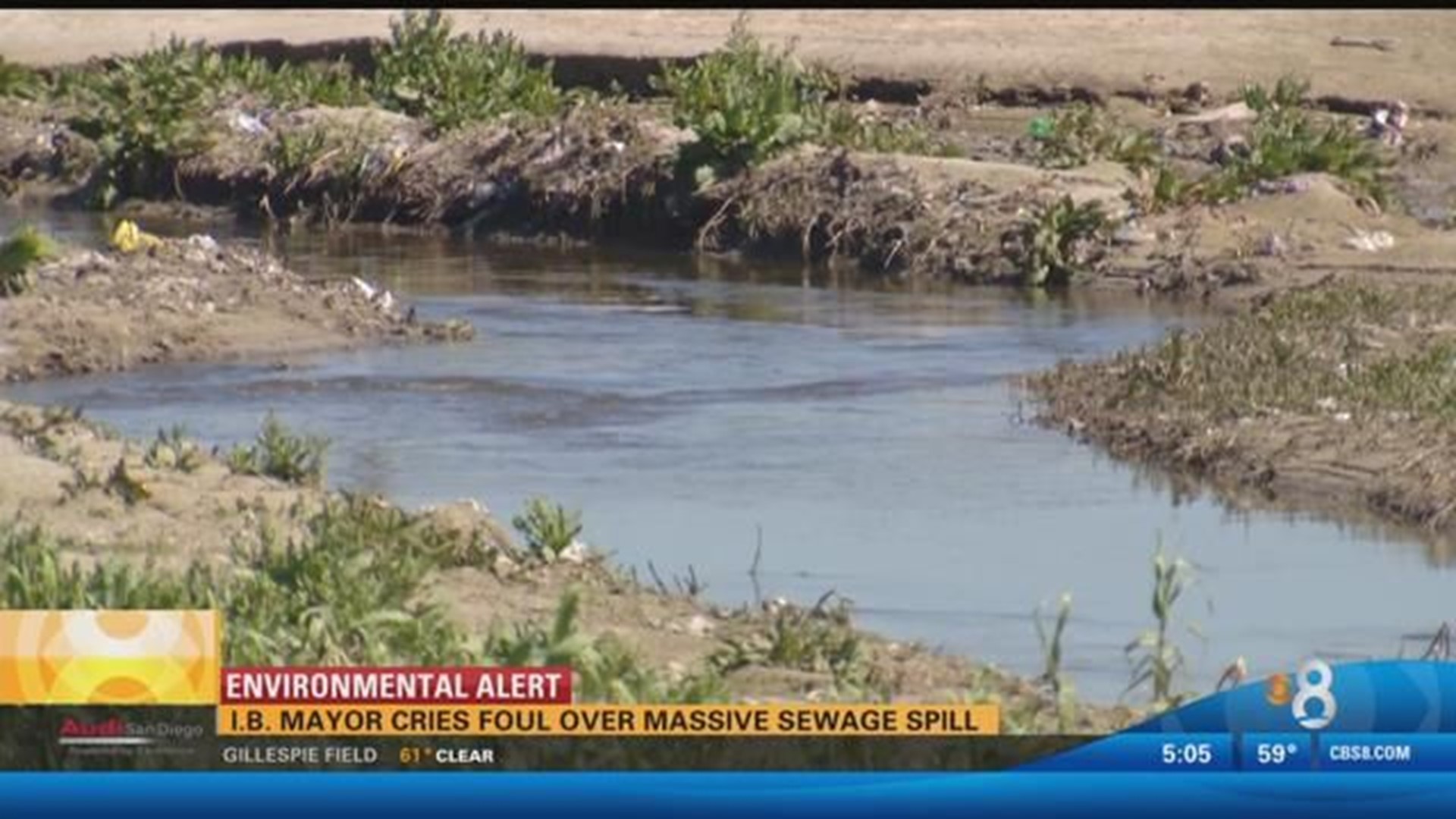 Large sewage spill in Tijuana, Mexico, flows north of border