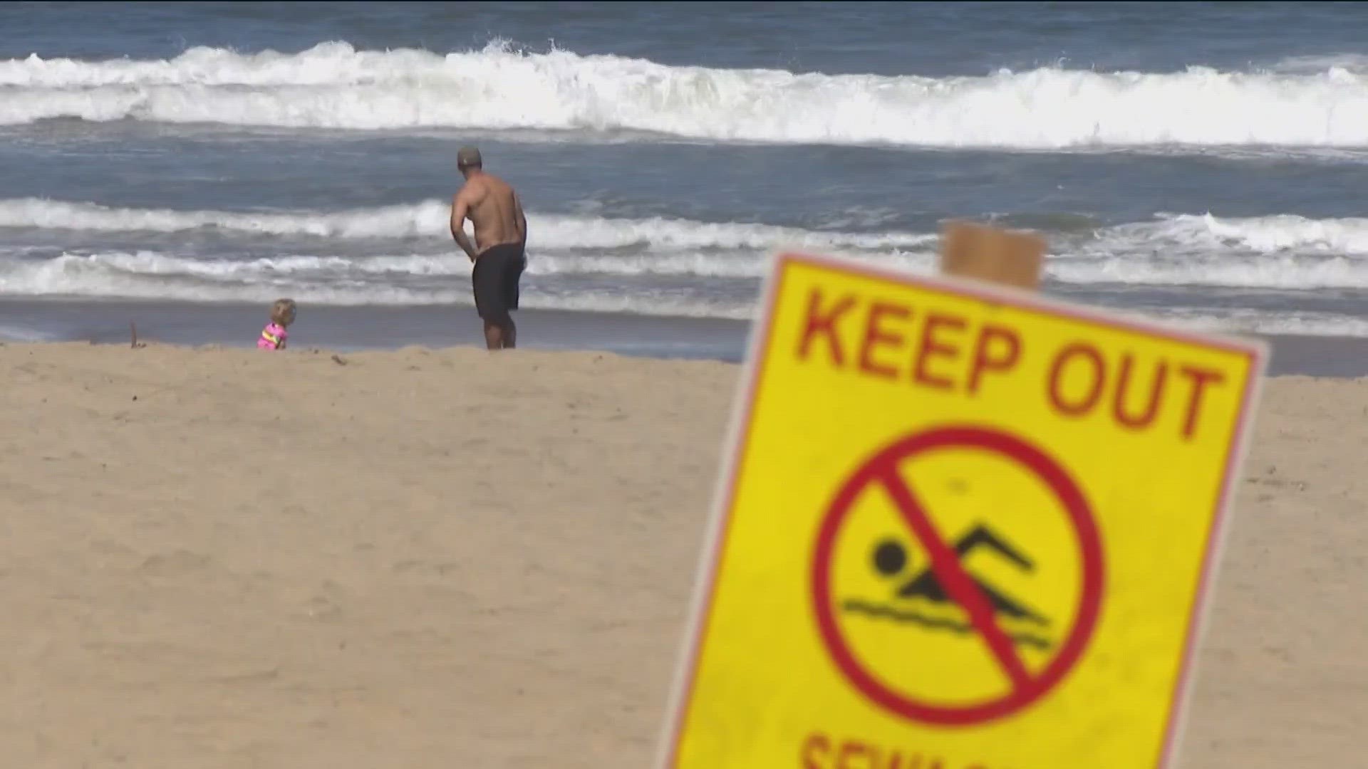 San Diego County has issued contact advisories or closed certain beaches due to sewage contamination.