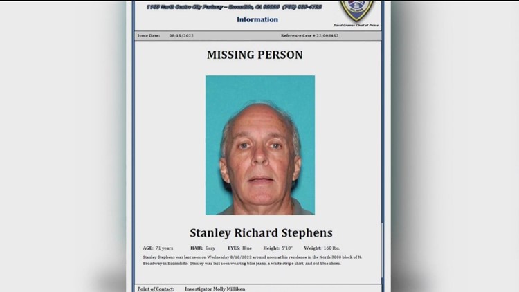 Escondido man, Stanley Stephens, identified as murder victim