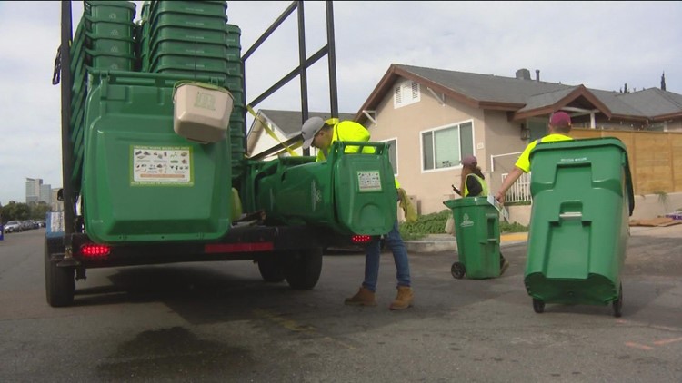 Green bins start rolling out in neighborhoods across San Diego