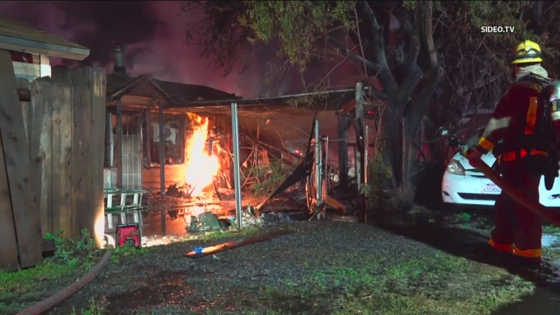 Three people are dead, and one more is injured after a fire ripped through a home in El Cajon late Thursday night.