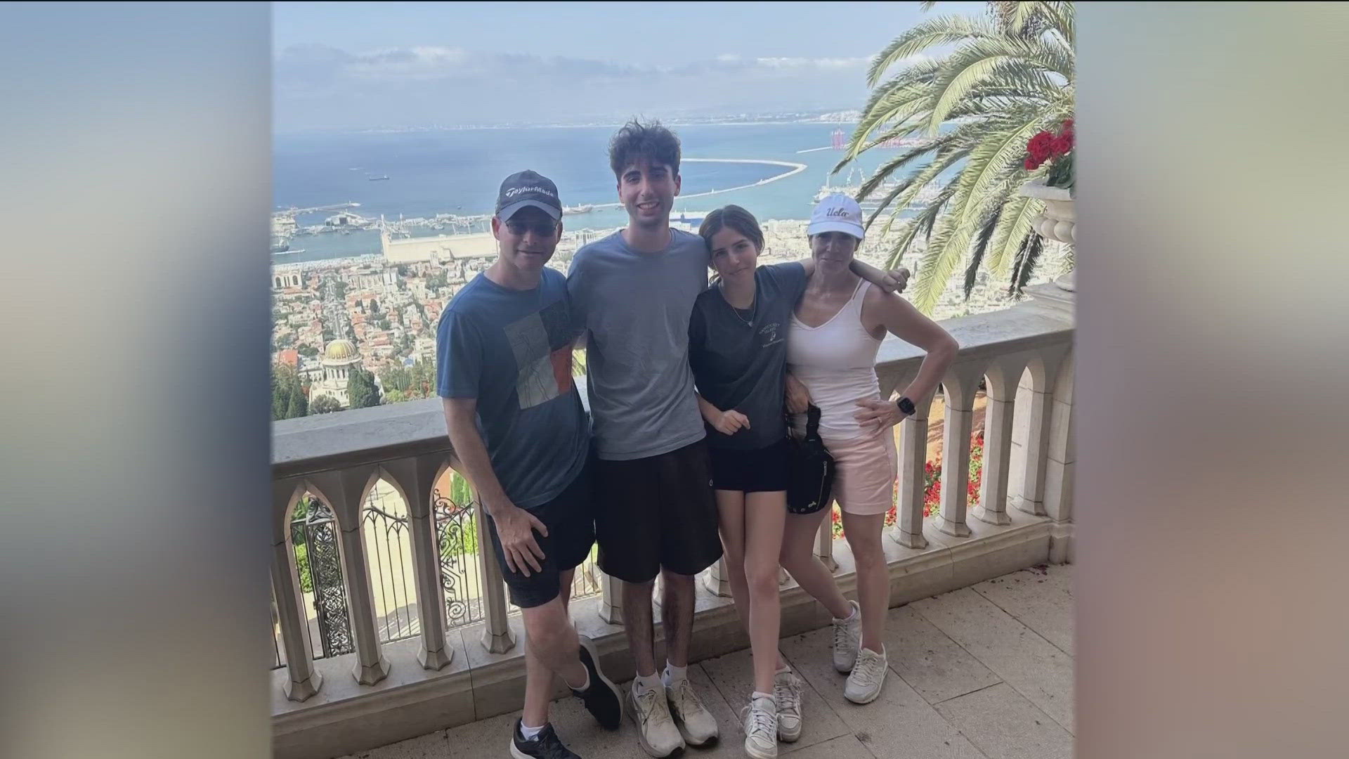 A local rabbi and his family who traveled to Israel for weddings and family time is now stuck amid escalating tensions.