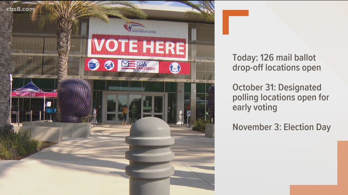 Drop Off Locations For Mail-in Ballots Open Across San Diego County ...