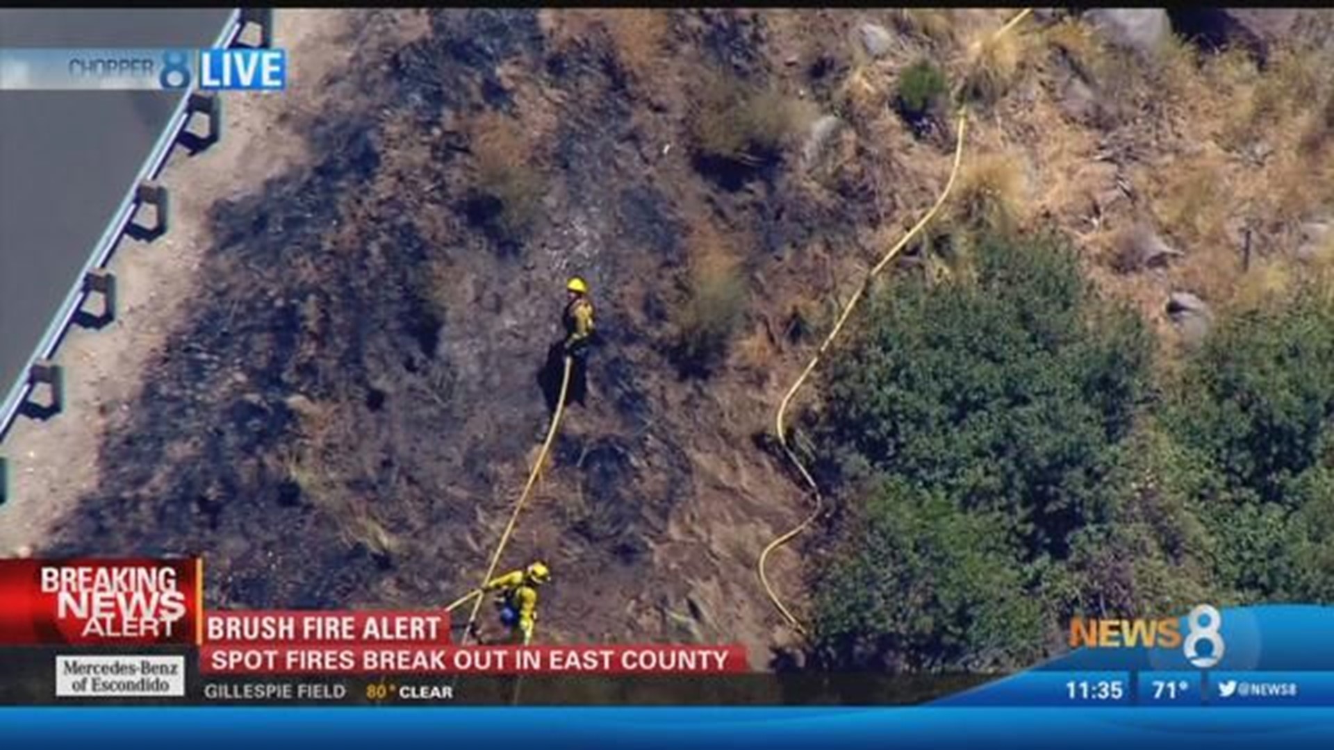 Crews extinguish Tavern Fire off I8, east of Jennings Fire