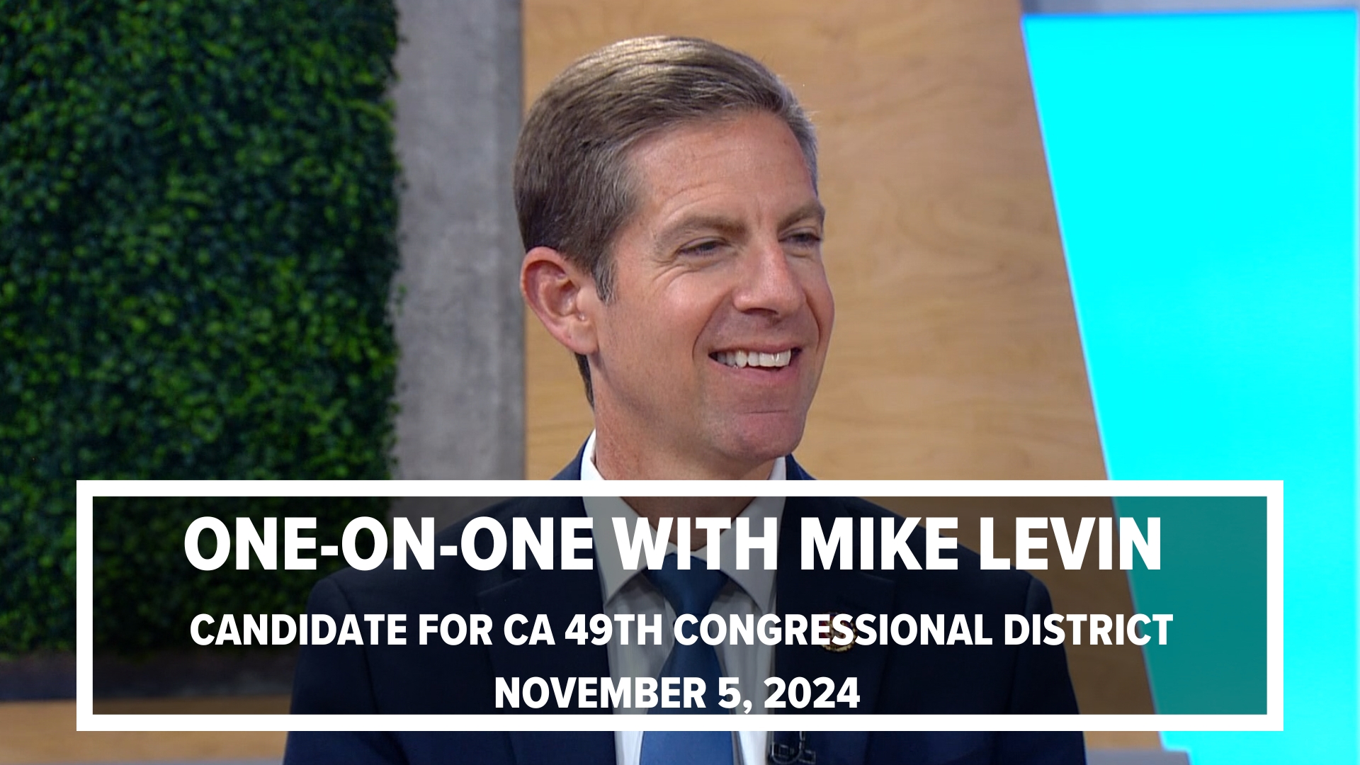 Incumbent Mike Levin sat down with CBS 8 to discuss his candidacy for California's 49th seat in the U.S. House of Representatives.