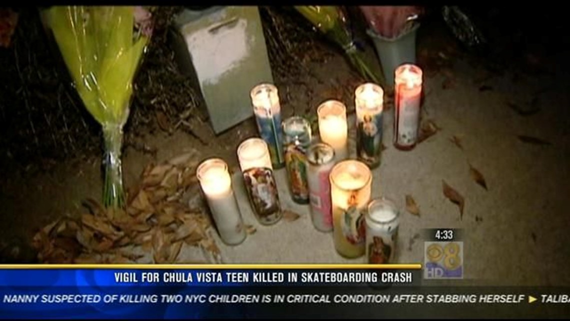 Vigil held for Chula Vista teen killed in skateboarding crash | cbs8.com