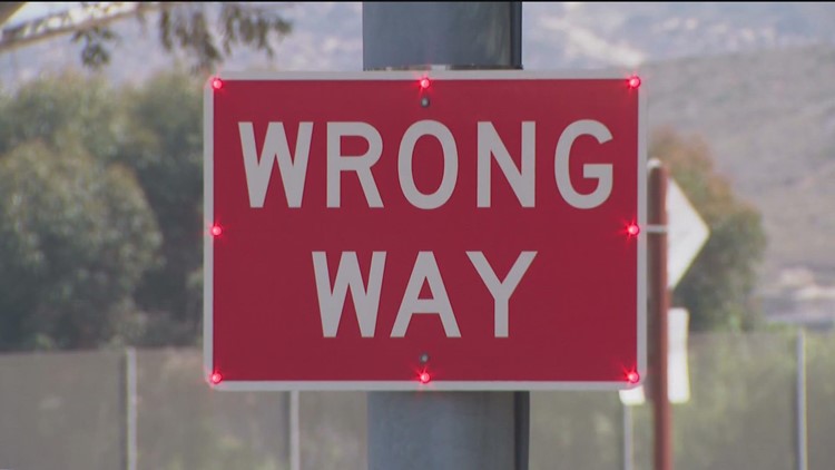 Lanes on I-8 West close to test Wrong Way Driver Sensors