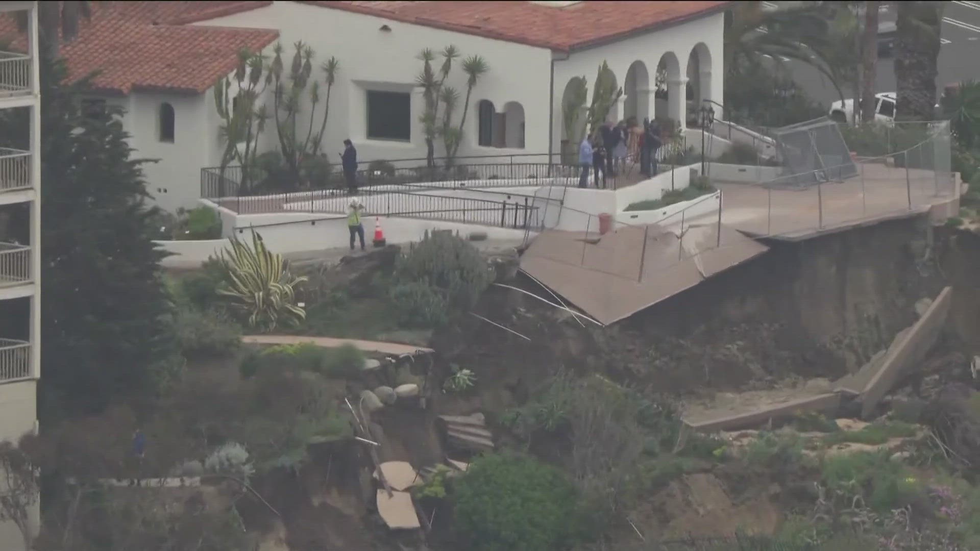 Metrolink shut down service after staff noticed the debris rolling down a hillside north of Metrolink's San Clemente Pier Station.