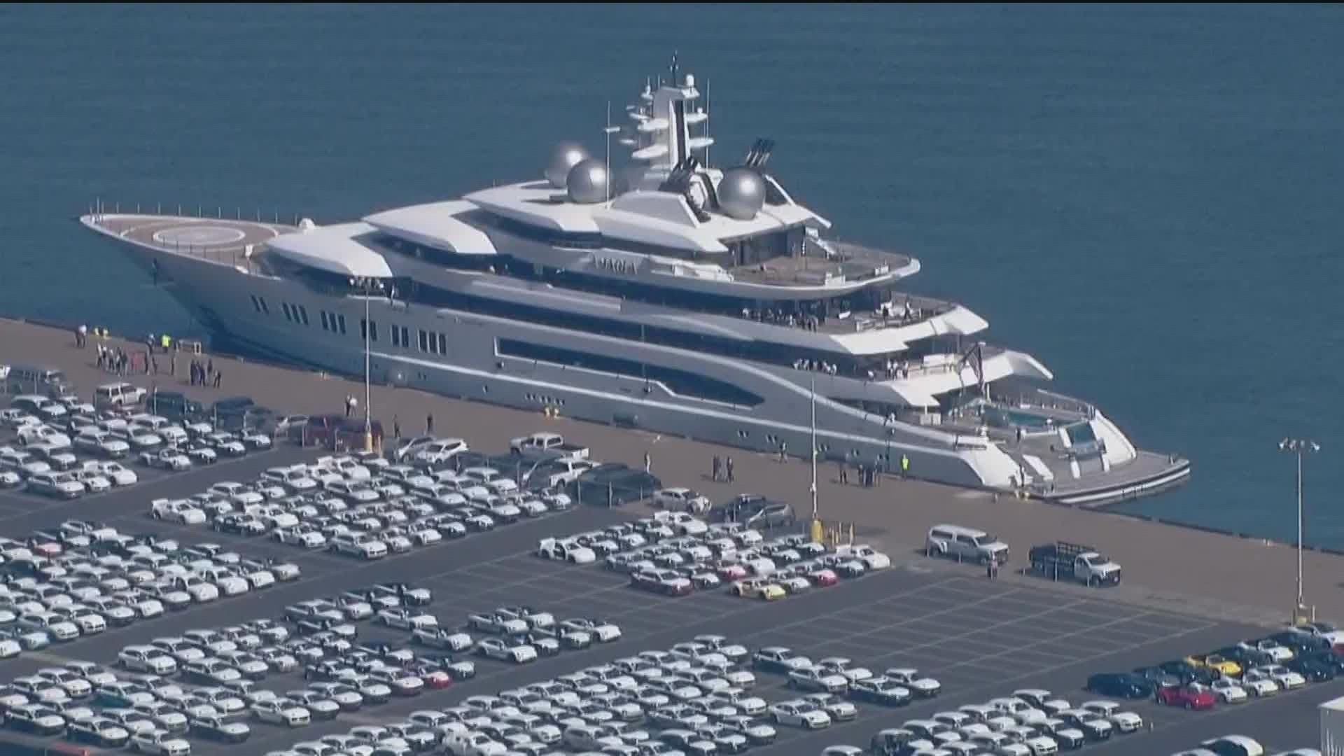 The Department of Justice seized the super yacht in May in an effort to put pressure on Russia over the war in Ukraine.