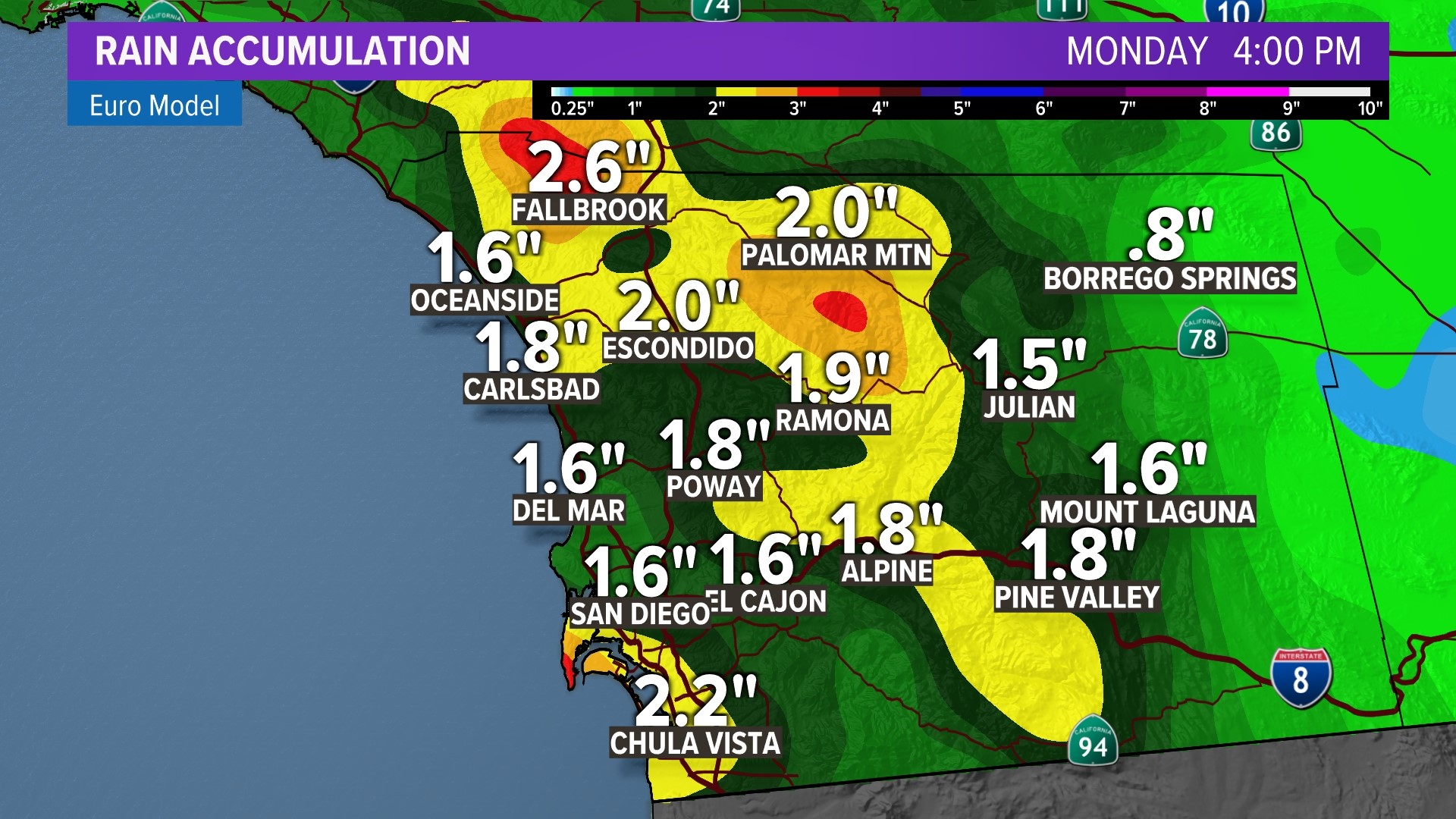 Easter weekend storm set to bring heavy rain to San Diego County | cbs8.com