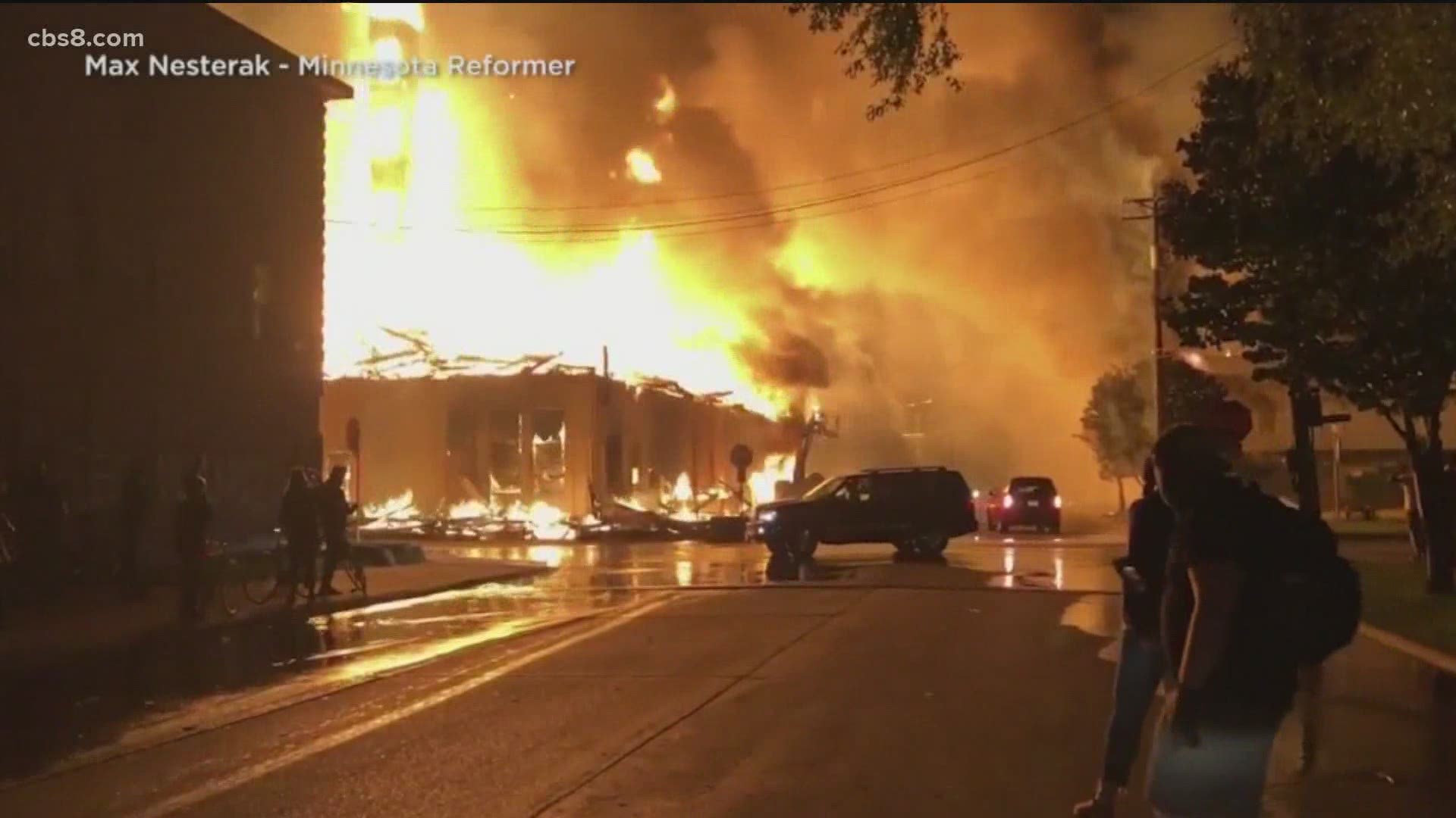 Overnight, the mayhem continued with rioters burning down a police precinct in Minneapolis.