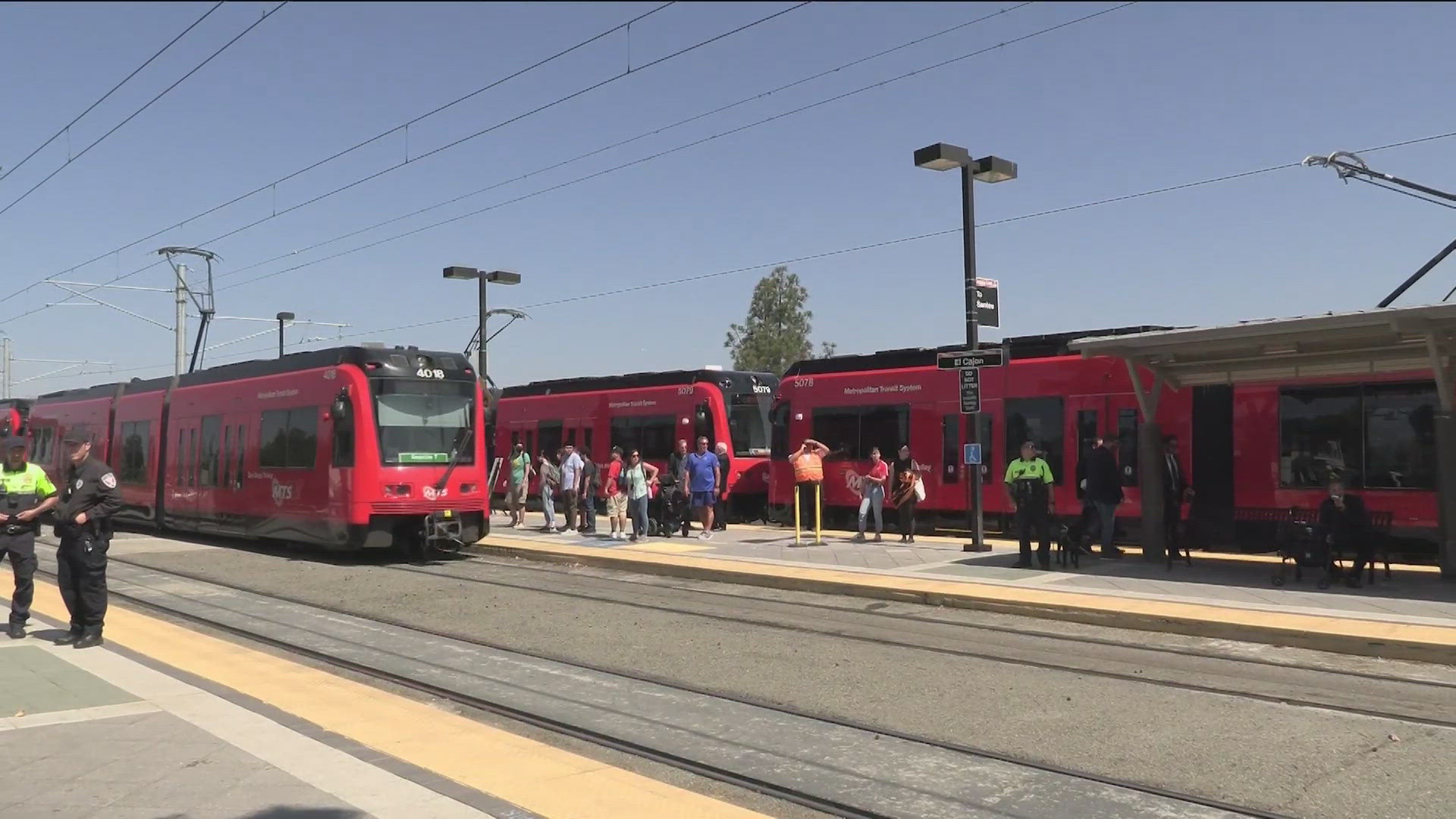 The new East County Connector Trolley opened Sunday. It serves each station between El Cajon Transit Center and Santee Town Center every 15 minutes.