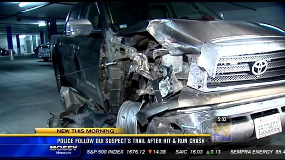 Police follow DUI suspect's trail after hit and run crash | cbs8.com