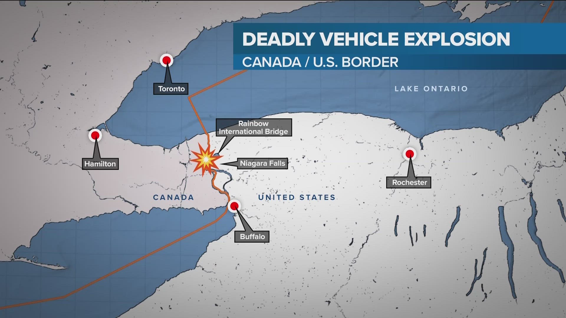 Explosion closes Rainbow Bridge between US and Canada | cbs8.com