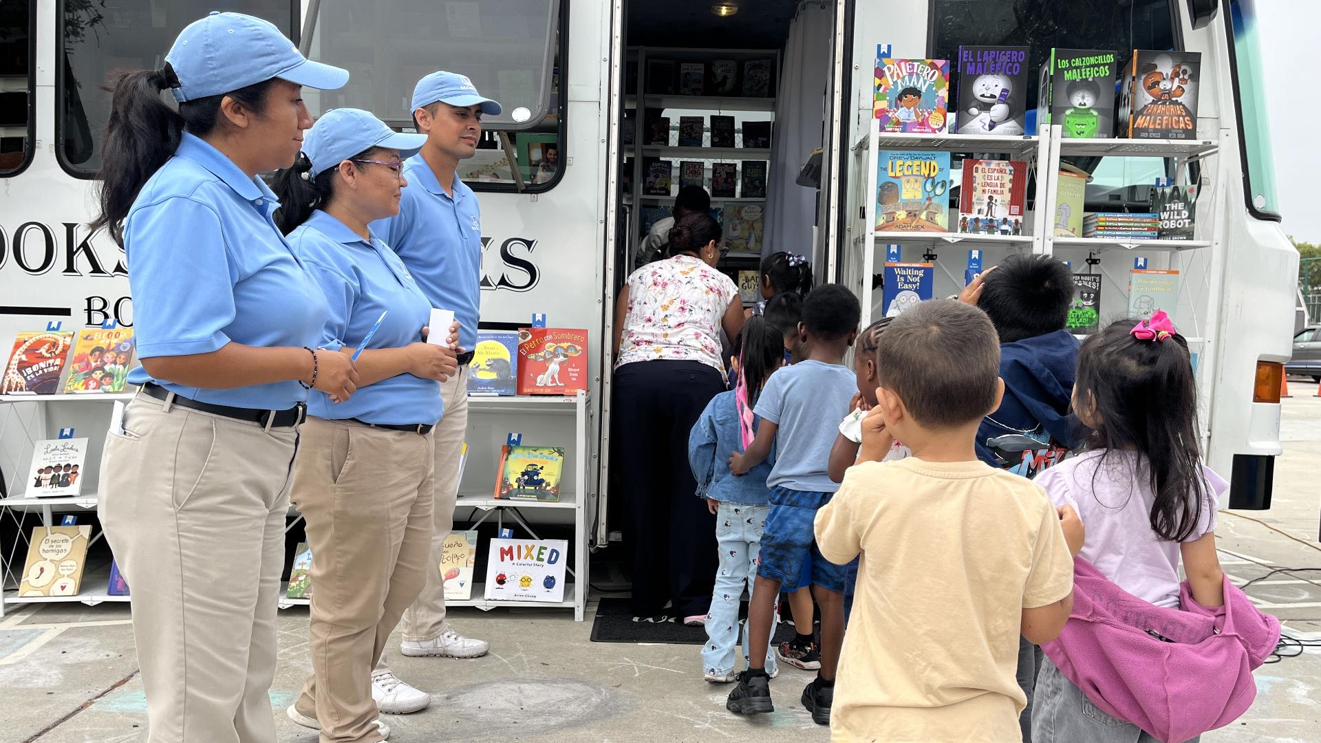 Childhood school revisited: Bookmobile owner donates 500 books for ...