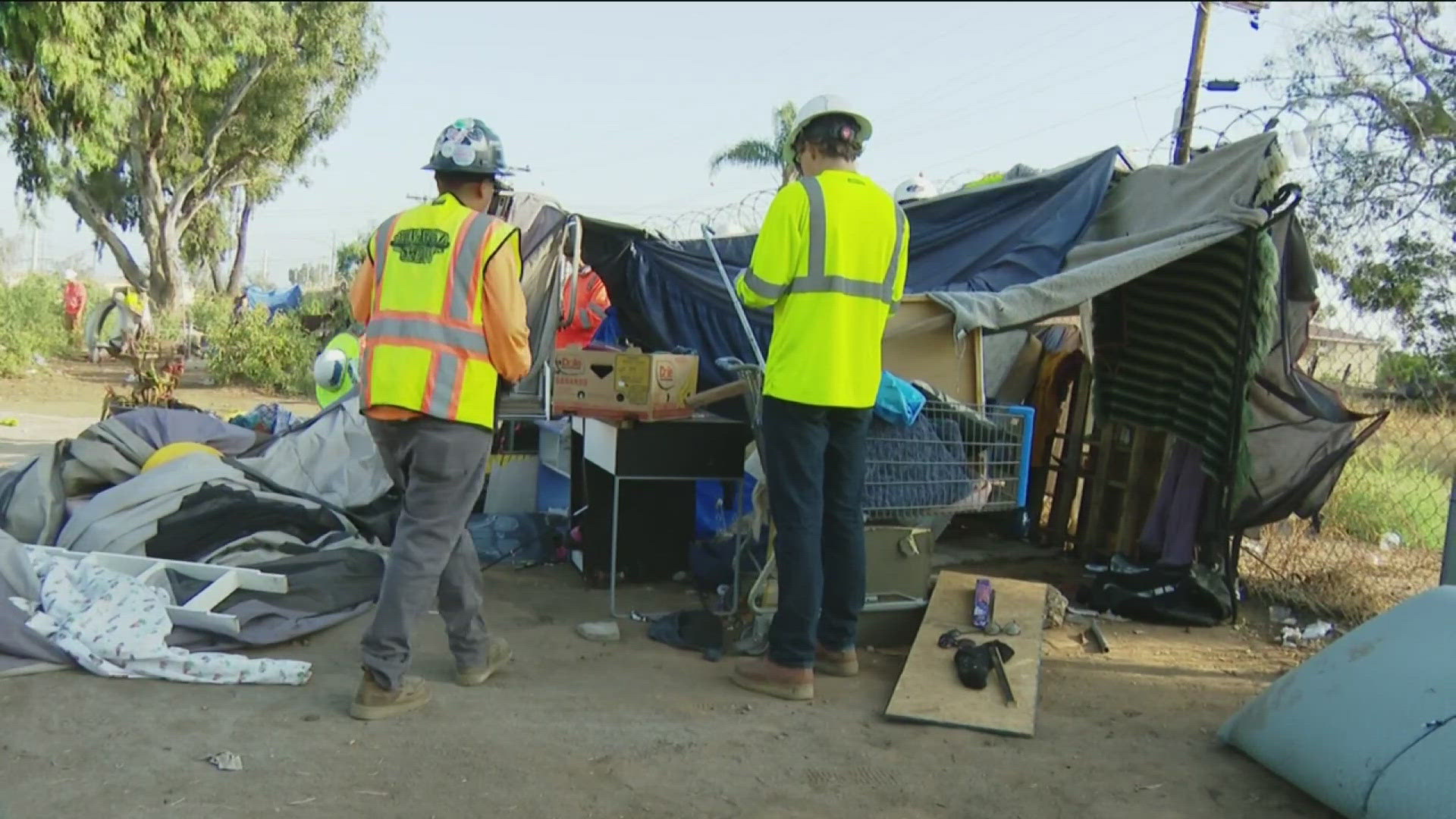 People living at the encampment told CBS 8 they have nowhere else to go and explained why they're not accepting options from the city.