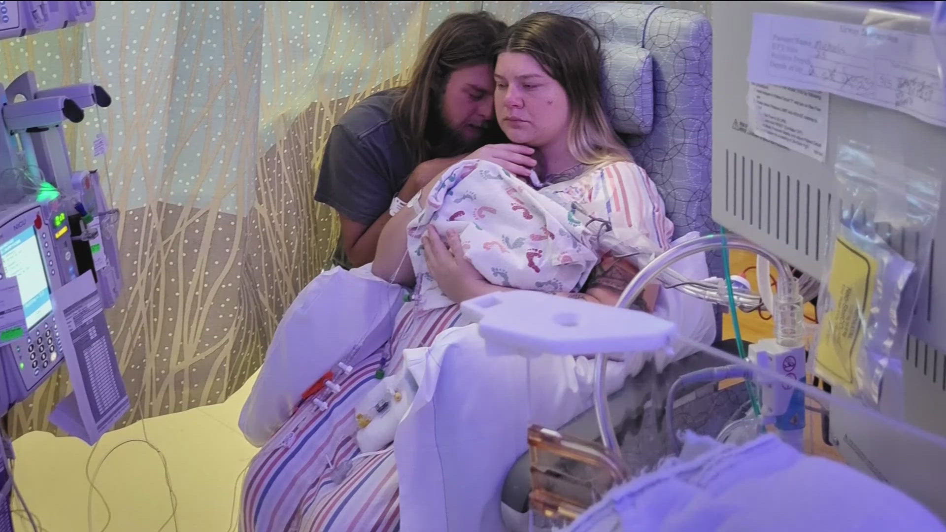 Nurses at Sharp Grossmont told 29-year-old Hannah Michaelis she needed to go to another hospital. She gave birth to her baby in her car.