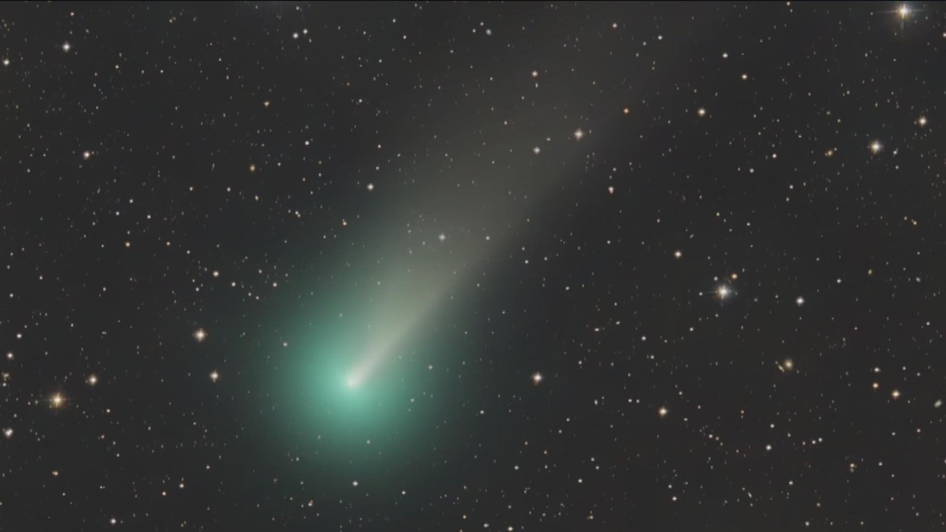 The comet was first discovered by researchers at Palomar Observatory.
