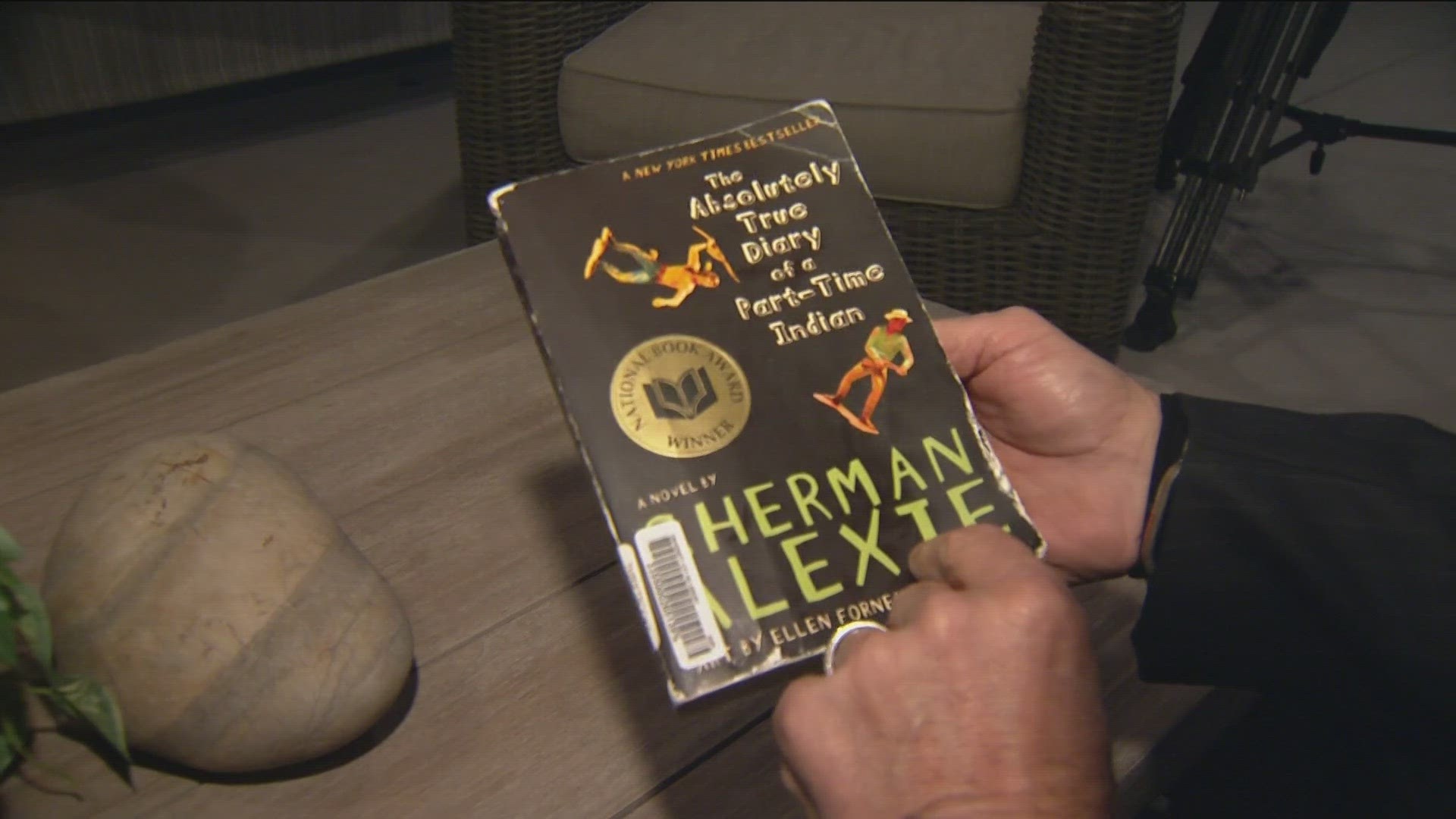 Frank Powell said he was shocked at the sexual content inside the book his daughter was assigned to read.