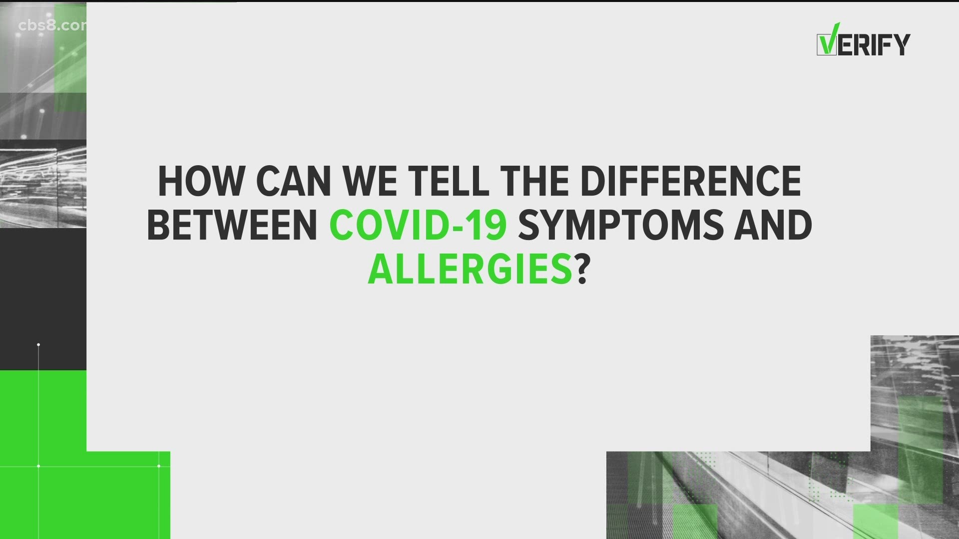 Know the difference to see if you have allergies or COVID.