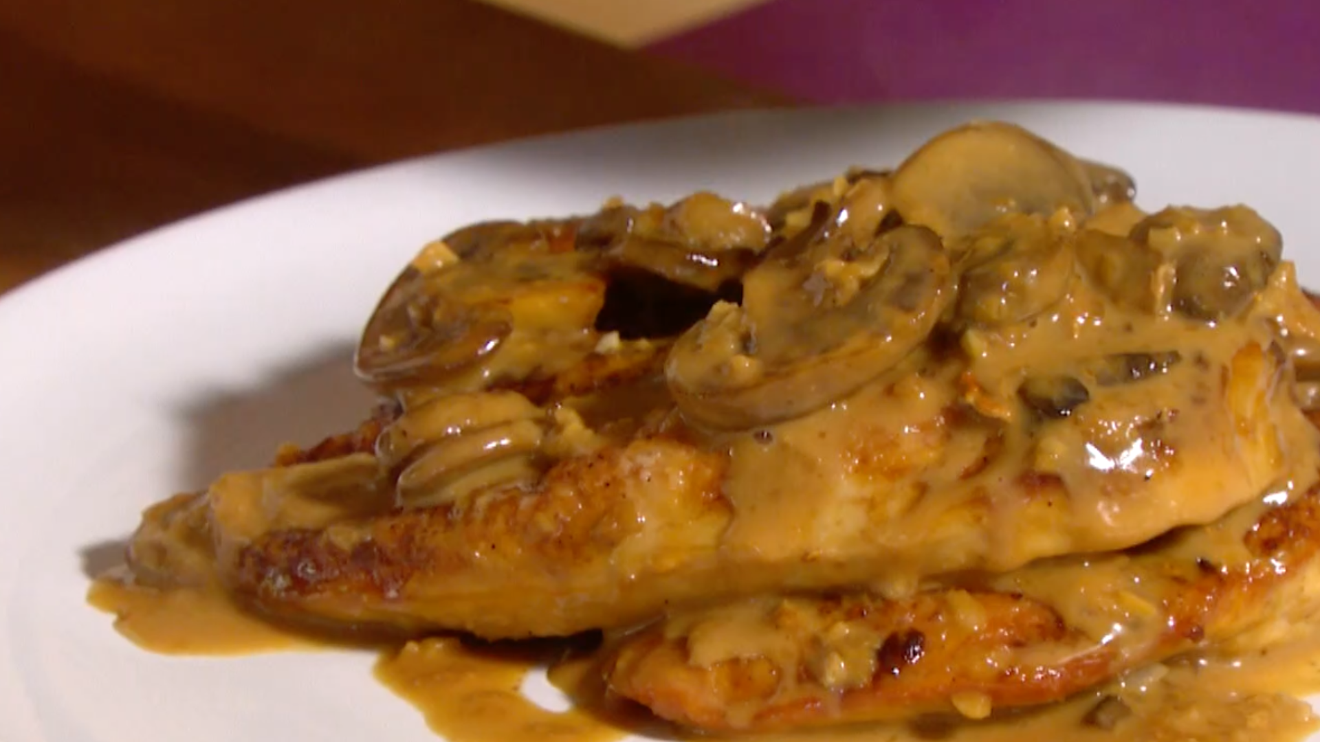 Served chicken marsala with parmesan mashed potatoes.