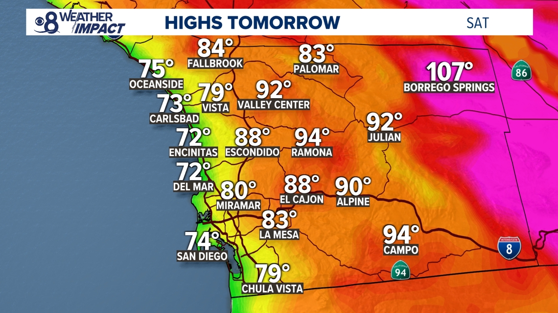 San Diego County daily weather forecast | cbs8.com
