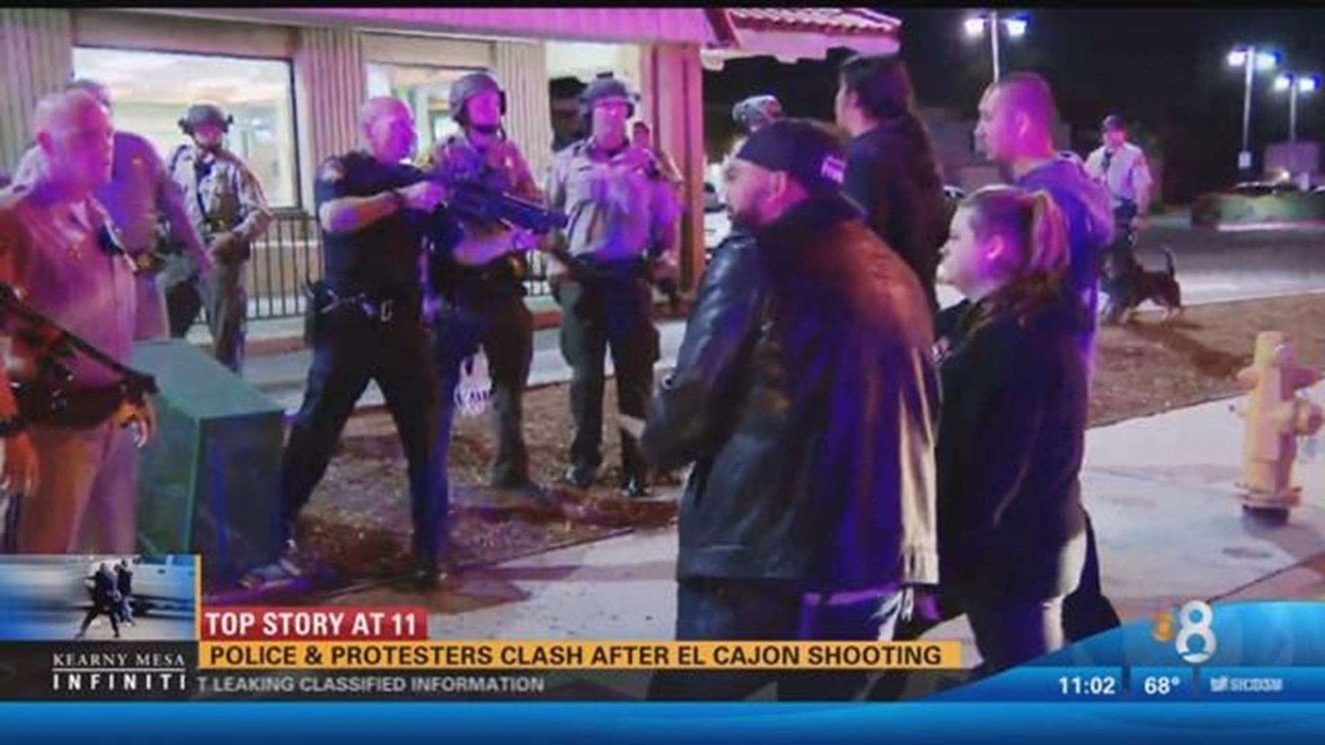 Police And Protesters Clash After El Cajon Shooting | Cbs8.com