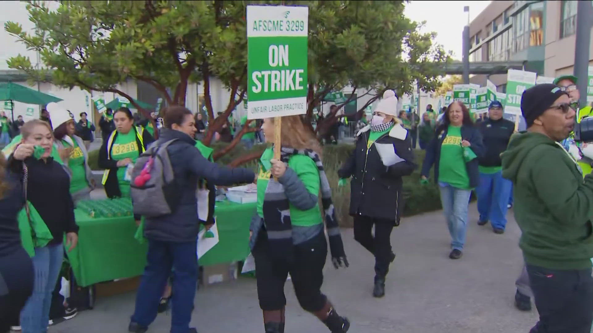 The strike began at midnight Wednesday morning, and it will continue until midnight Thursday night. Picketing will be held both days from 7 a.m. to 4 p.m.