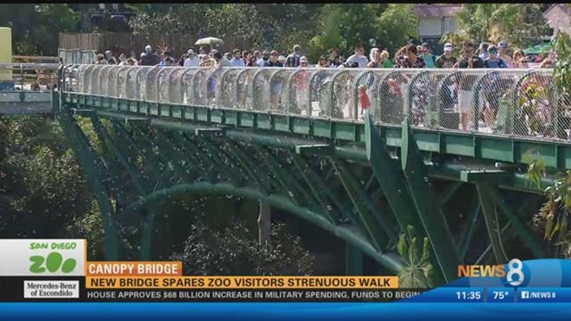 New bridge spares zoo visitors strenuous walk