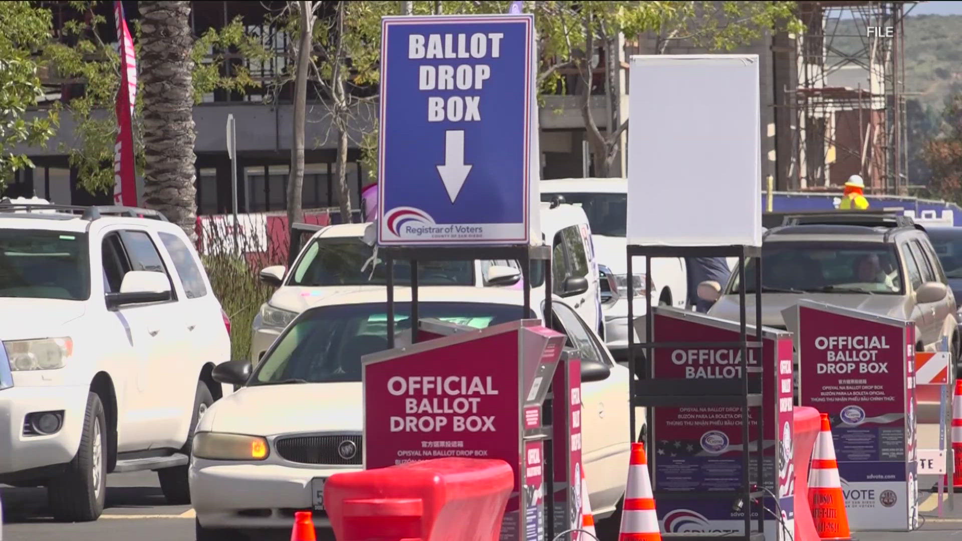 The registrar of voters said they're predicting between 80% and 84% voter turnout in San Diego County, which is similar to 2020 and 2016 turnout.