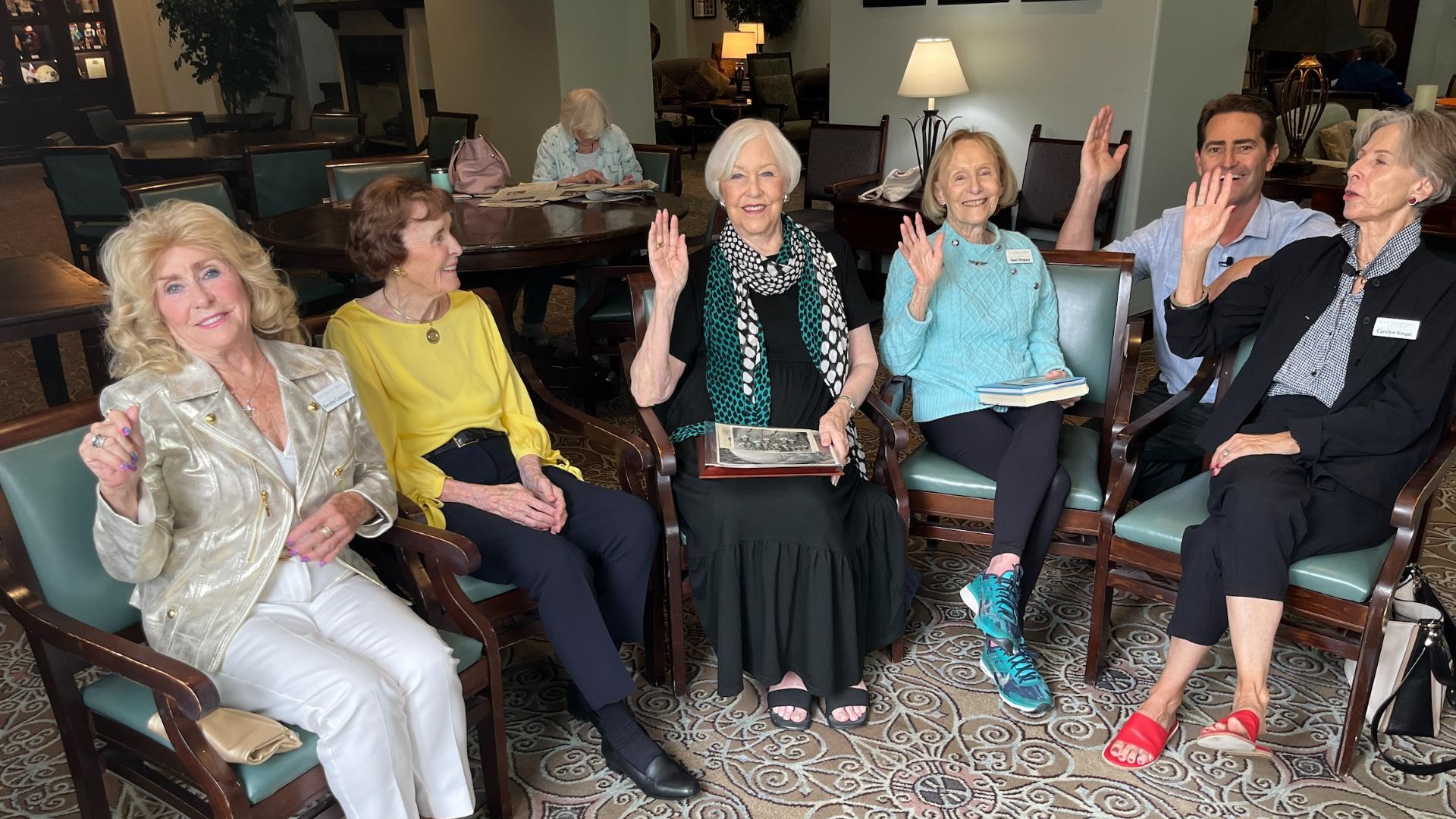 Retired flight attendants now living at La Costa Glen Retirement Community share stories from the not so 'Friendly Skies'.