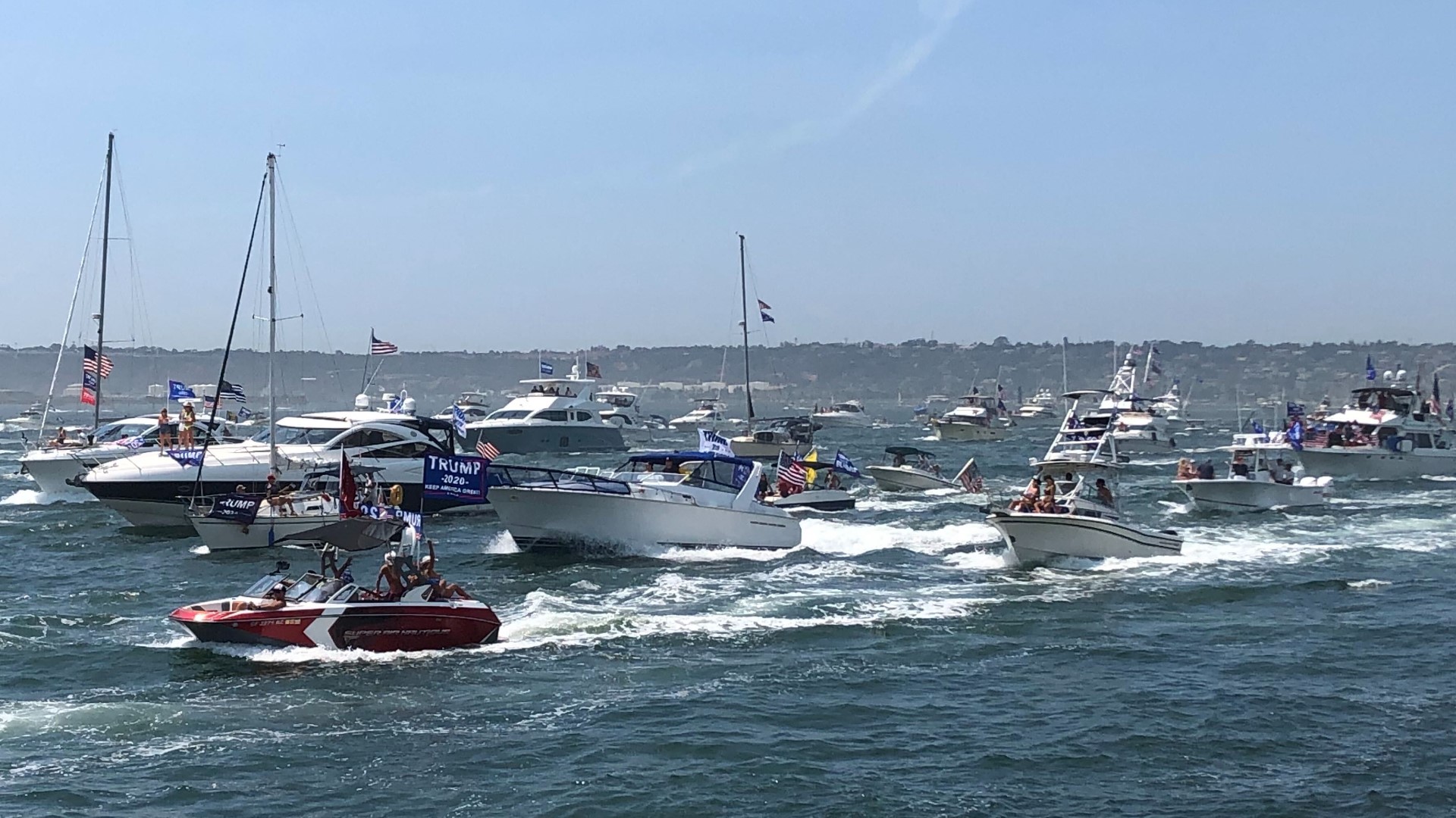 President Trump Boat Parade held on San Diego Bay