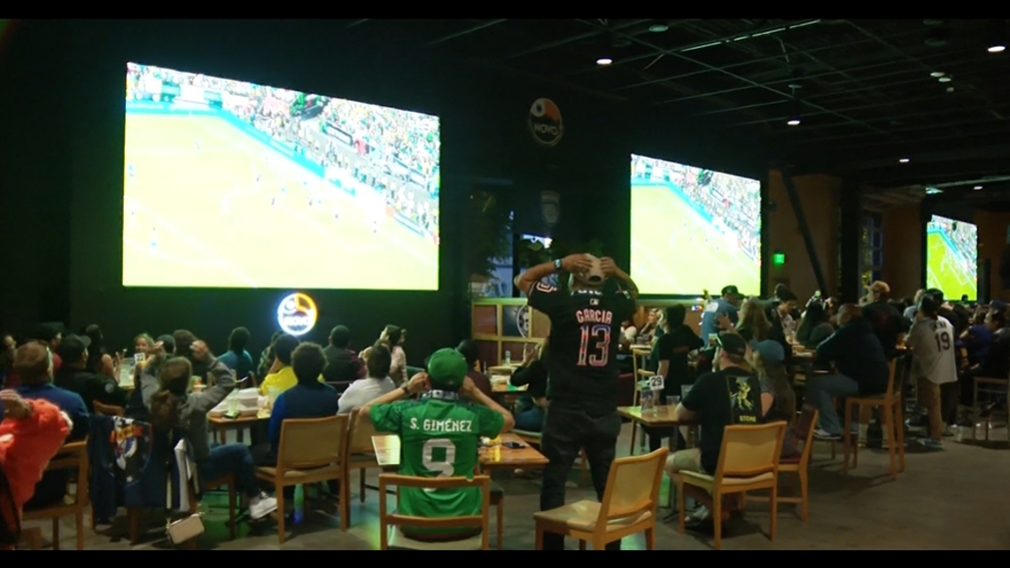 Fans pack into bars for Mexico vs. Brazil watch party