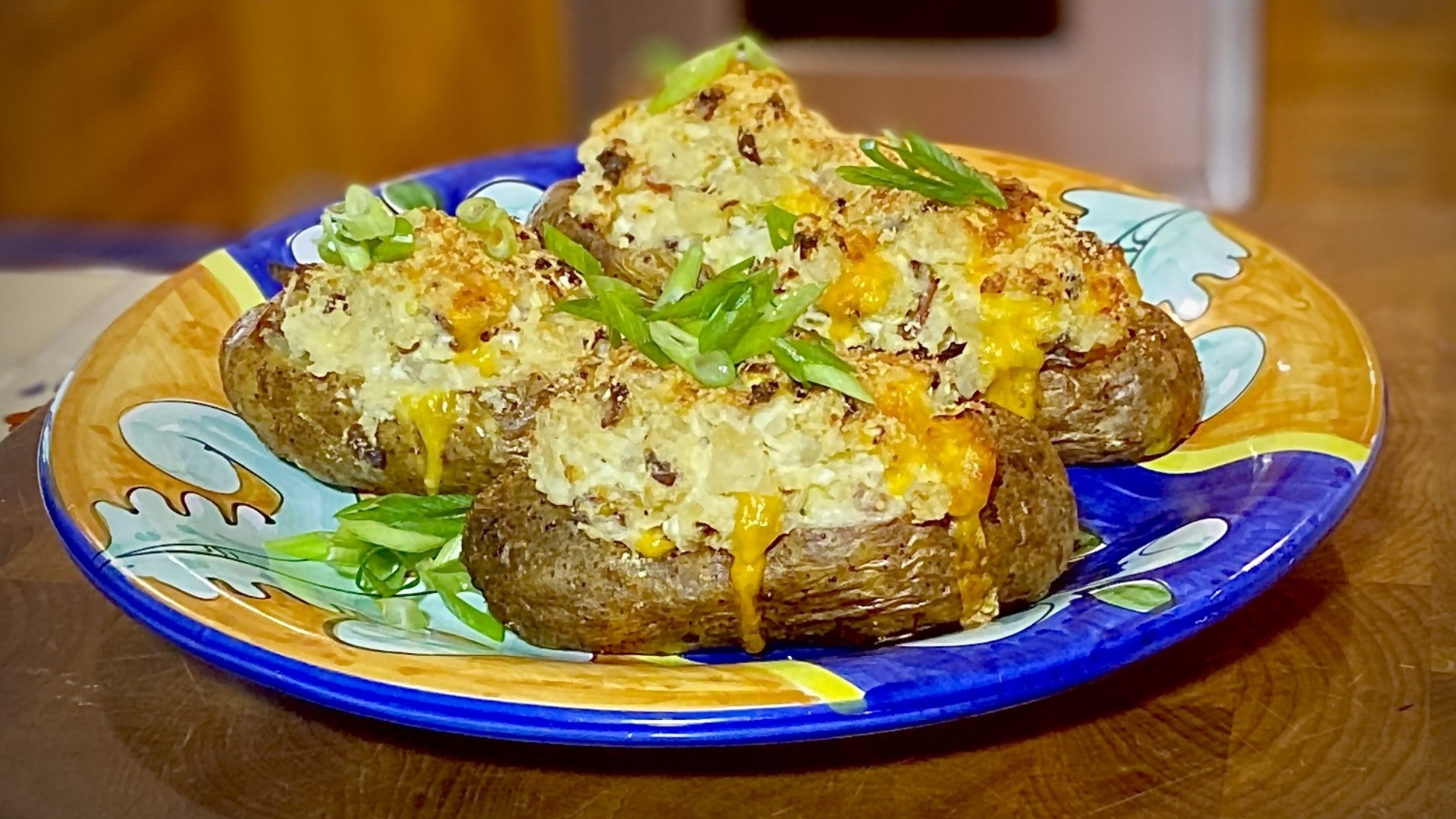 These twice-baked potatoes remind me so much of my childhood.