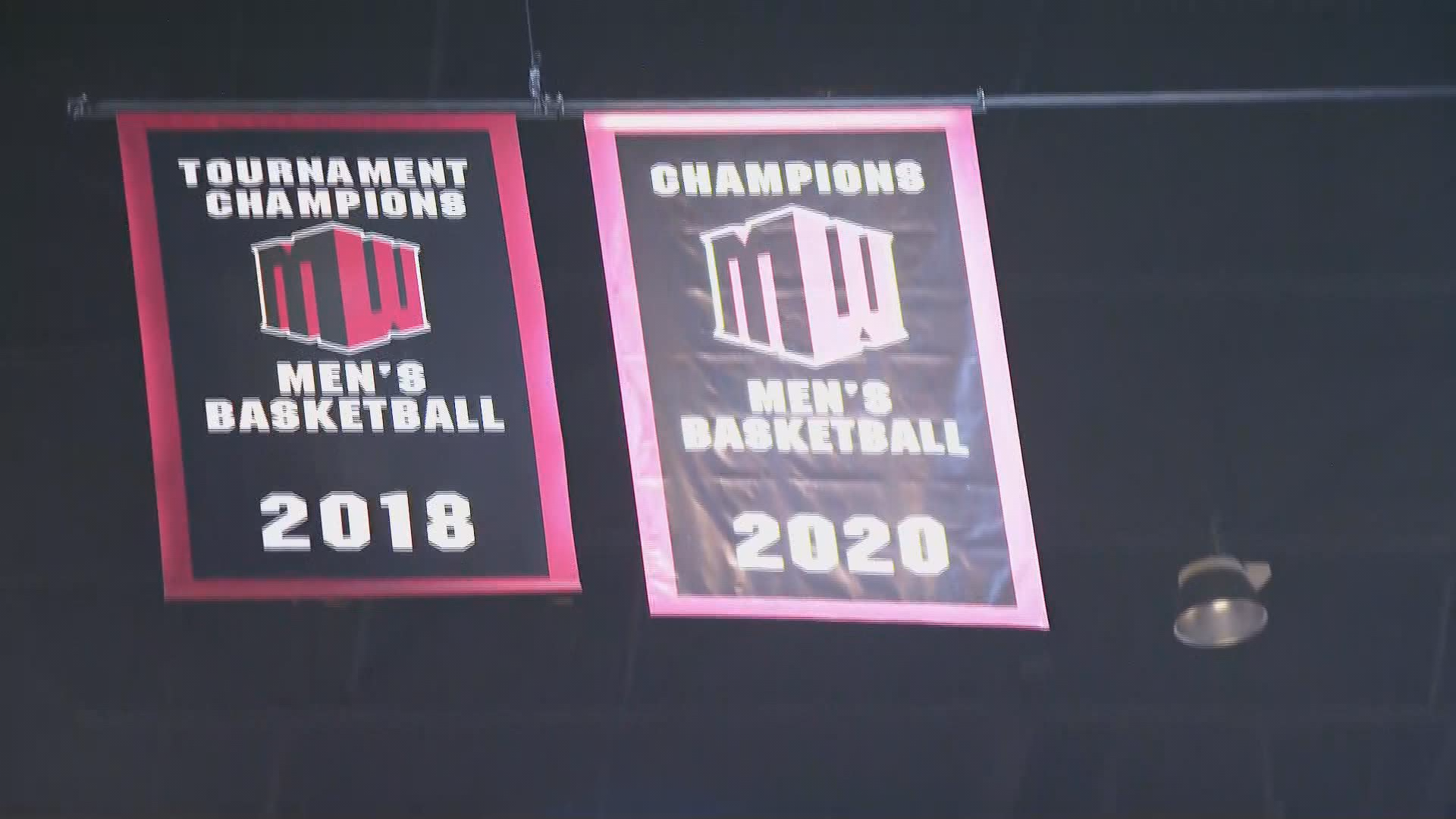 Typically, a conference championship banner is raised at the beginning of the next season, but the team wanted to honor the seniors.