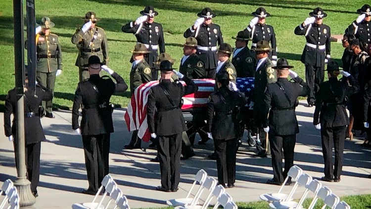 Slain California deputy honored with 50-mile procession